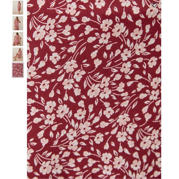 Reformation Red Floral Midi Dress - Picture 5 of 12